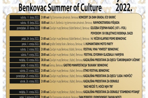 Benkovačko kulturno ljeto 2022.