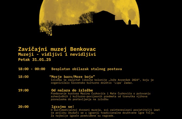 🌙 Noć muzeja 2025. u Zavičajnom muzeju Benkovac! 🎨✨
