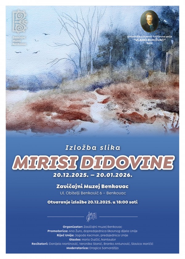 Pjesnička večer i otvorenje izložbe slika „Mirisi didovine“